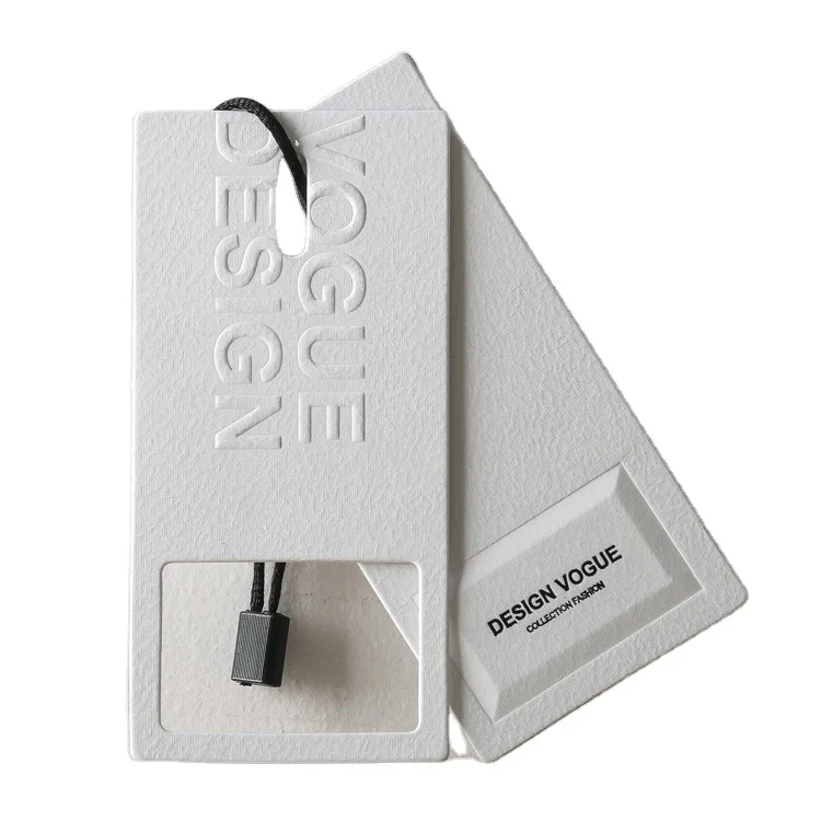 Cheap Custom Design Logo Paper Gar Paper Garment Hangtag Labels Clothing Hang Tags with String