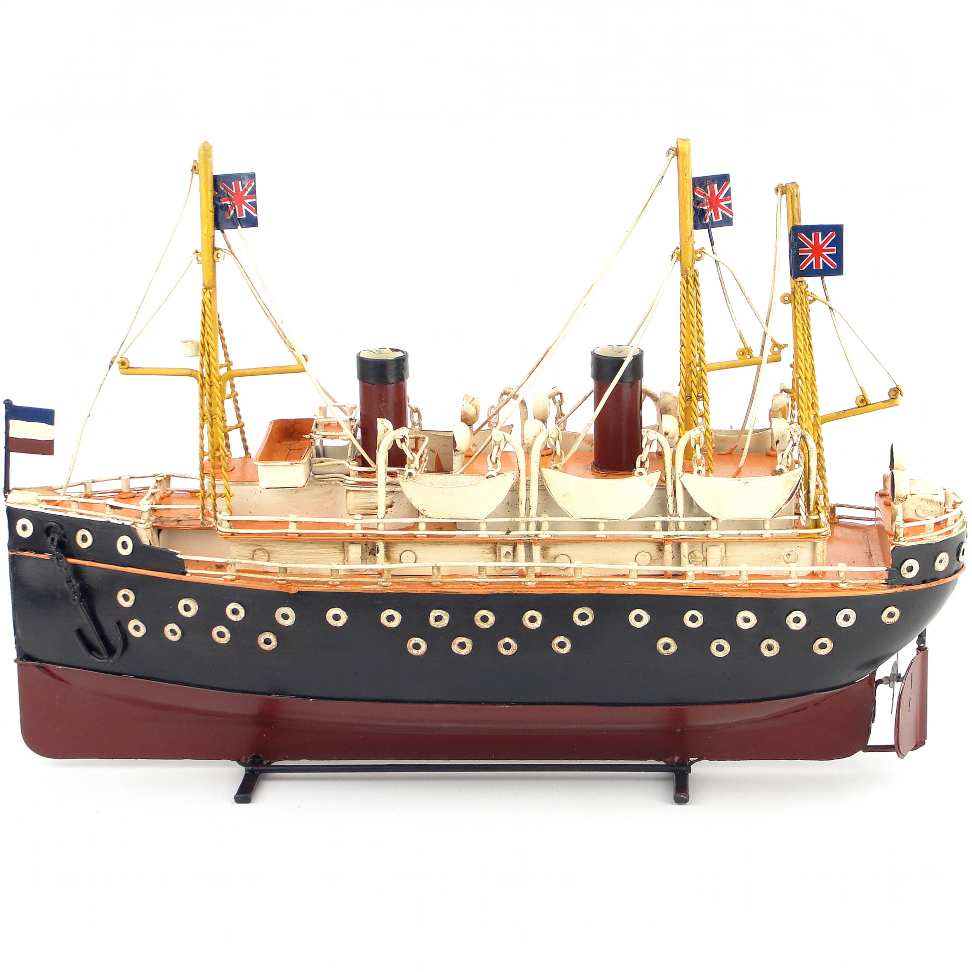 Vintage Ironwork model German vintage cruise ship hand-welded craft decoration creative housewarming gift