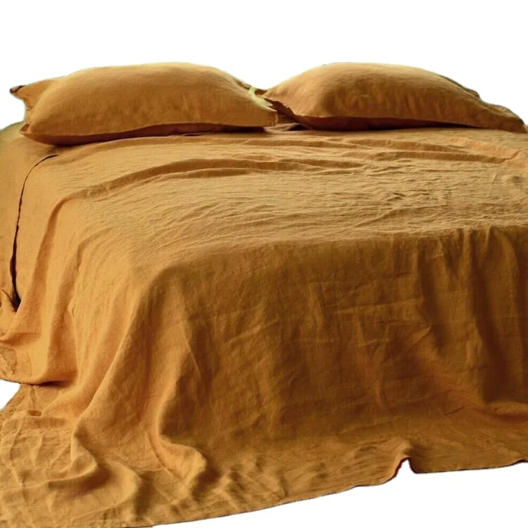 Soft Feeling Flax 100% French Linen Fabric Bedding Set bedroom linen bedding sets luxury linen bedding