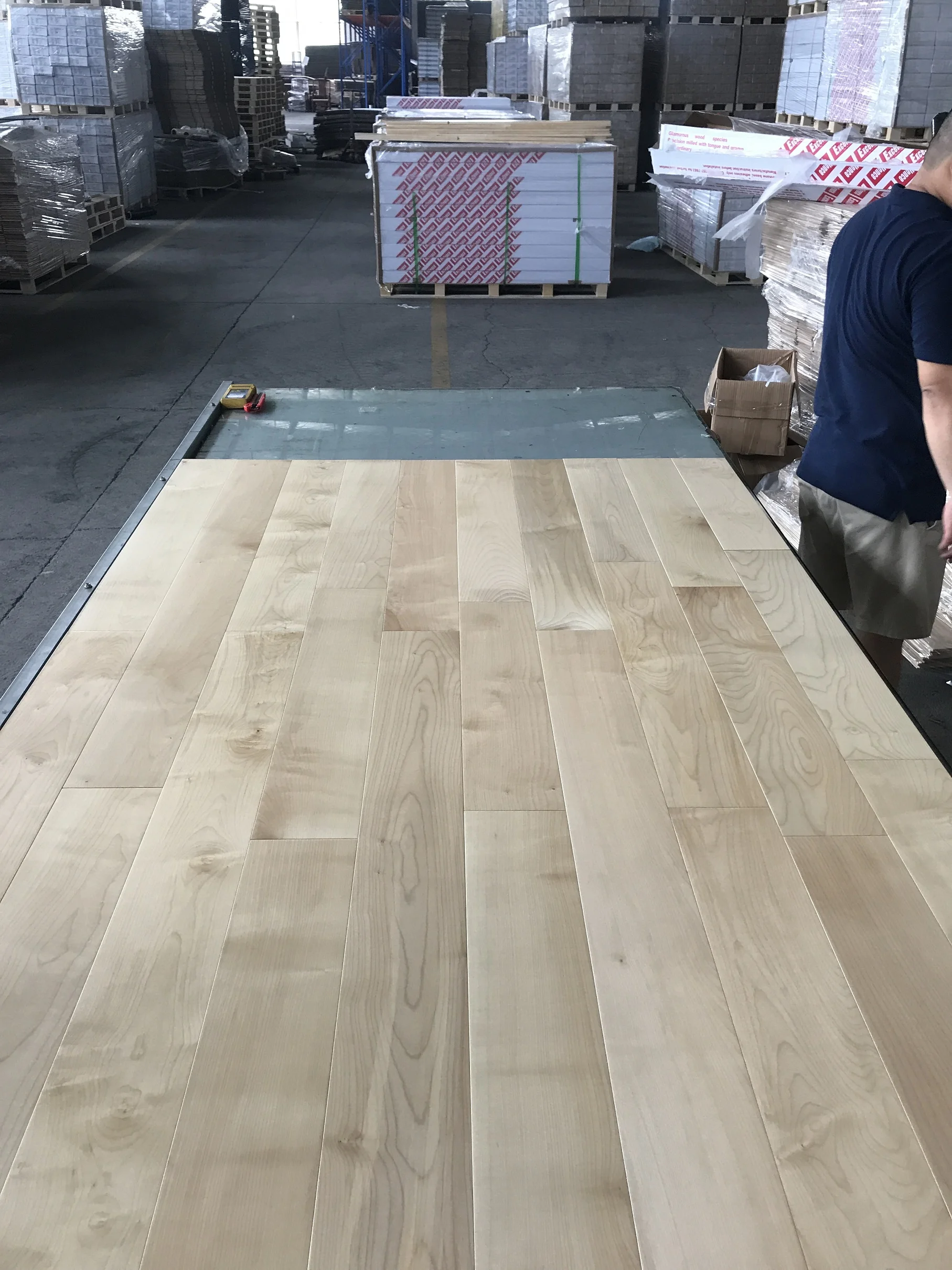 Jesonwood super flat engineered Canadian maple AB grade flooring