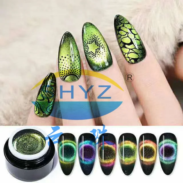 Yunzhu Multichrome 3D 9D Magnetic Pigments Cat Eye Powder For Nails Magnet Powder