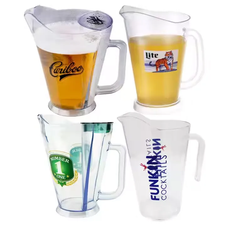 Popular  High Quality food grade 1.5L 1.8L 2L plastic beer jug for bar home restaurant with custom logo