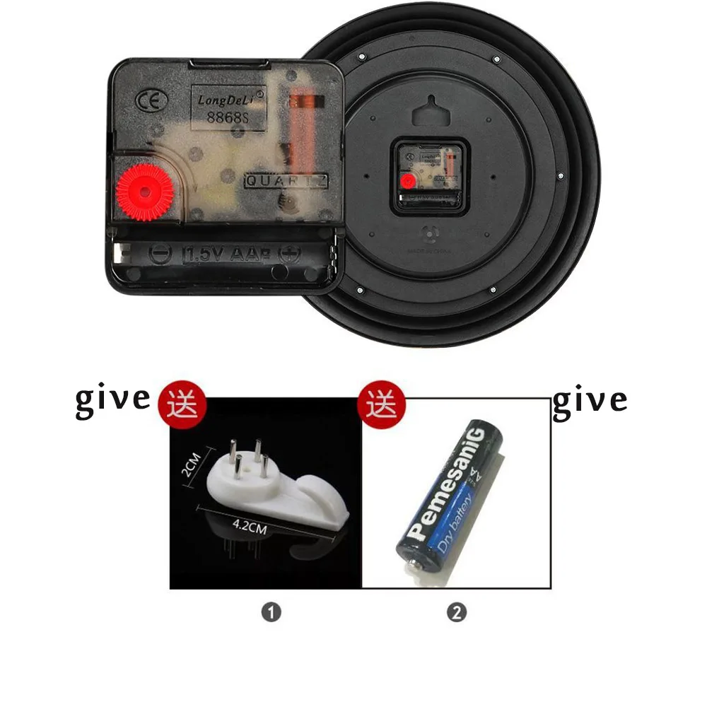 1pc wall clock 12 inch silent living room creative American retro quartz clock Nordic plastic clock Amazon