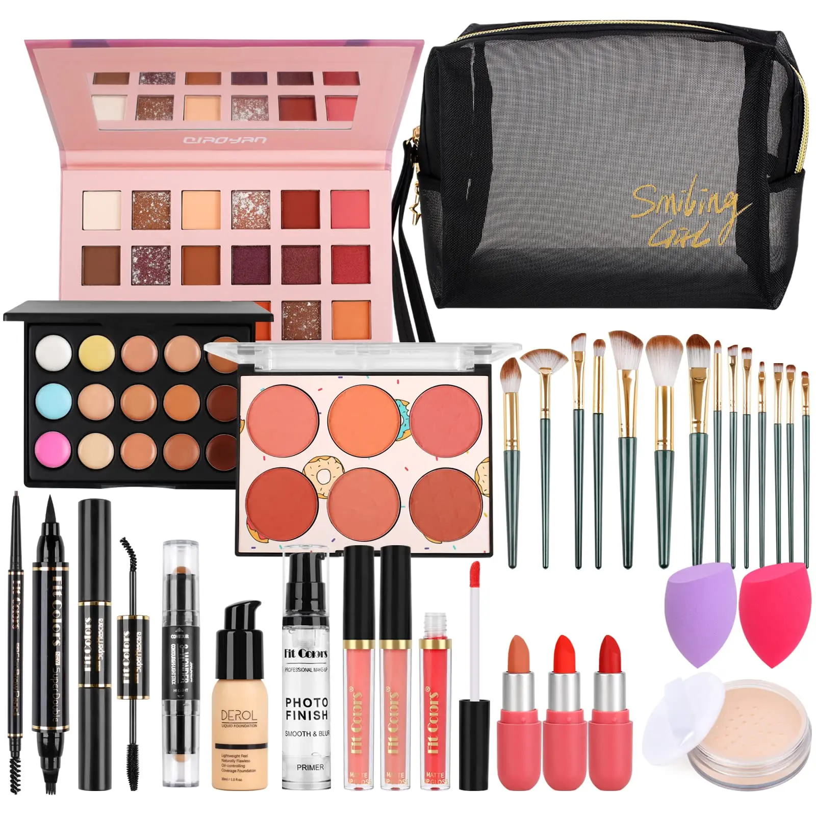 Custom Logo Full Certification Hyaluronic Acid Included Water-resistant Make Up Kit  Makeup Set