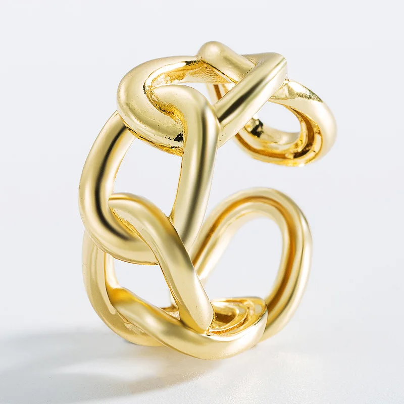  Evil eye mushroom ring jewelry women 18 k 18k gold plated cz enamel adjustable male dimond chain link for