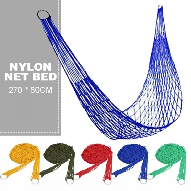 Outdoor Travel Camping Hammock Garden Yard Nylon Hanging Mesh Net Sleeping Bed