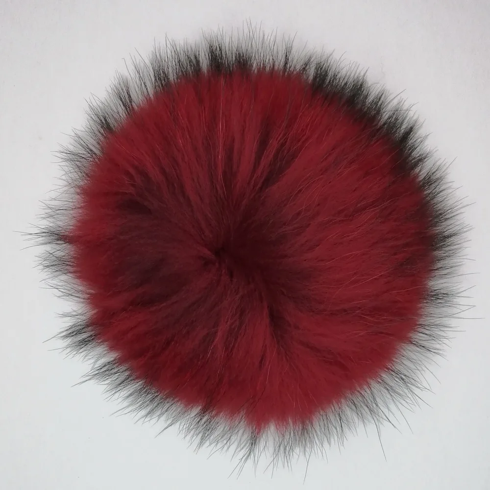 15cm Top quality genuine fur pompon real raccoon fur ball fluffy raccoon fur pom pom