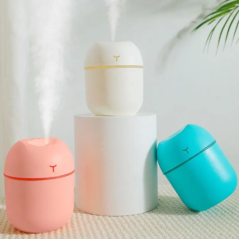 In Stock 220ml Mini USB Desktop Humidifier with Colorful Lights Ultrasonic Home Air Aromatherapy for Car and Household Use