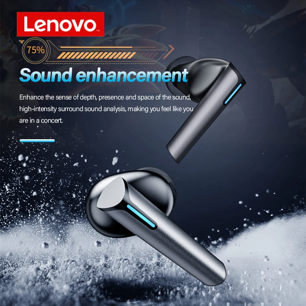 Wholesale Lenovo original XG02 bt5.0 tws wireless type-c hand free high quality blue tooth earbuds earphones