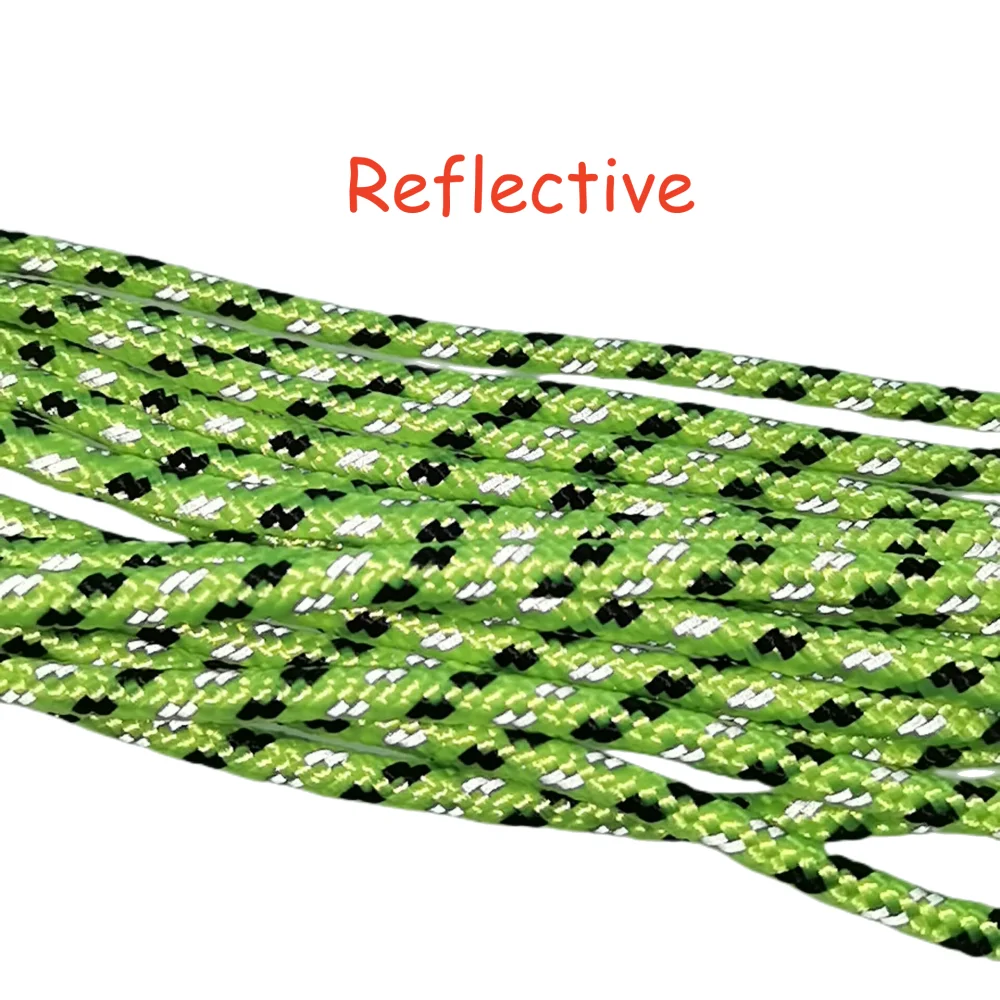 Custom Windproof Tent Rope Outdoor Camping Tent Accessories Luminous Reflective Paracord