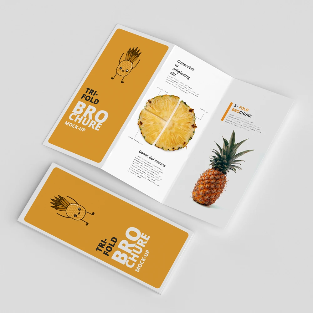 High Quality Custom Soft Touch Printing Tri-fold Paper Brochure For Fruit
