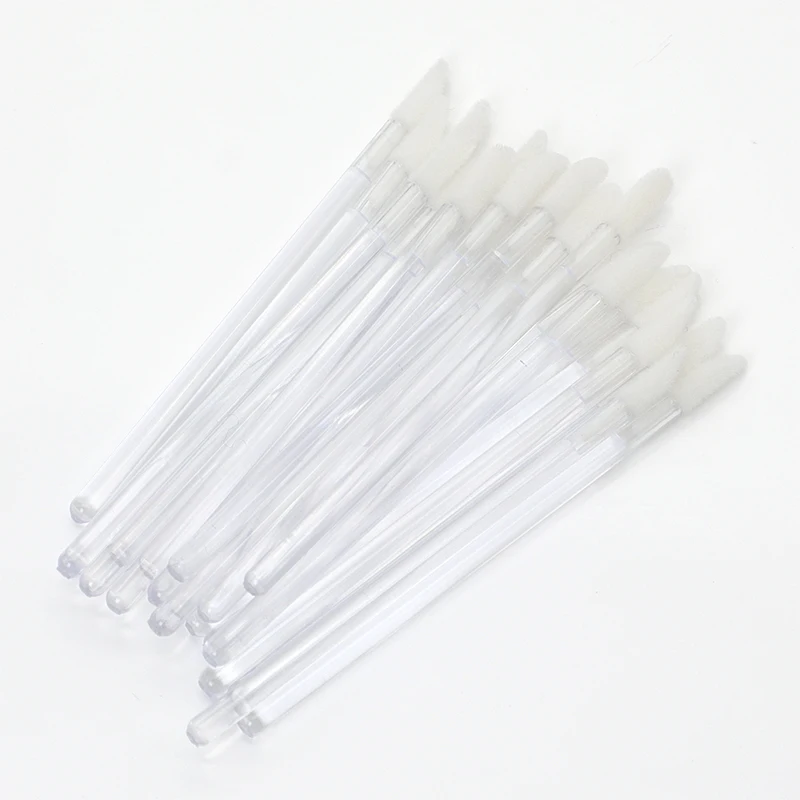 
Disposable makeup lipstick sterile applicator flocked brush tips different colors stick wand lip gloss applicatorlip 