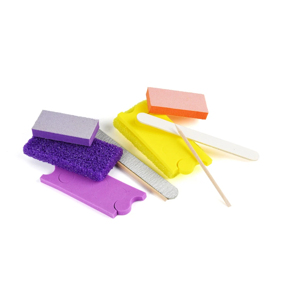 Быстрая доставка 200 комплектов/коробка 5 шт. одноразовый маникюрный набор для педикюра для салона