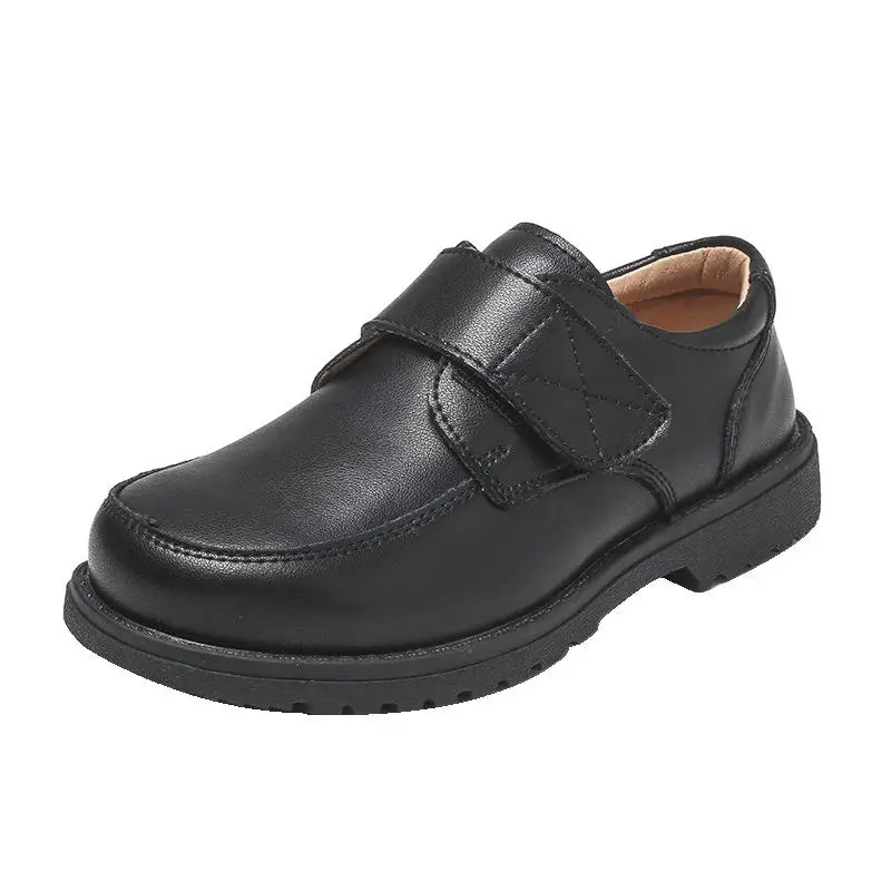 Manufactory Factory price kids baby customized elegant dress shoes oxfords lace-up round black outsole for girls kids