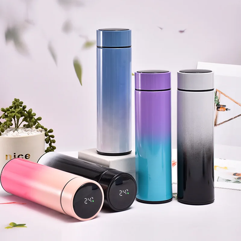2024 Custom water bottle termos digitales smart cup termo inteligente termos de agua gym vasos de acero inoxidable aqua flask