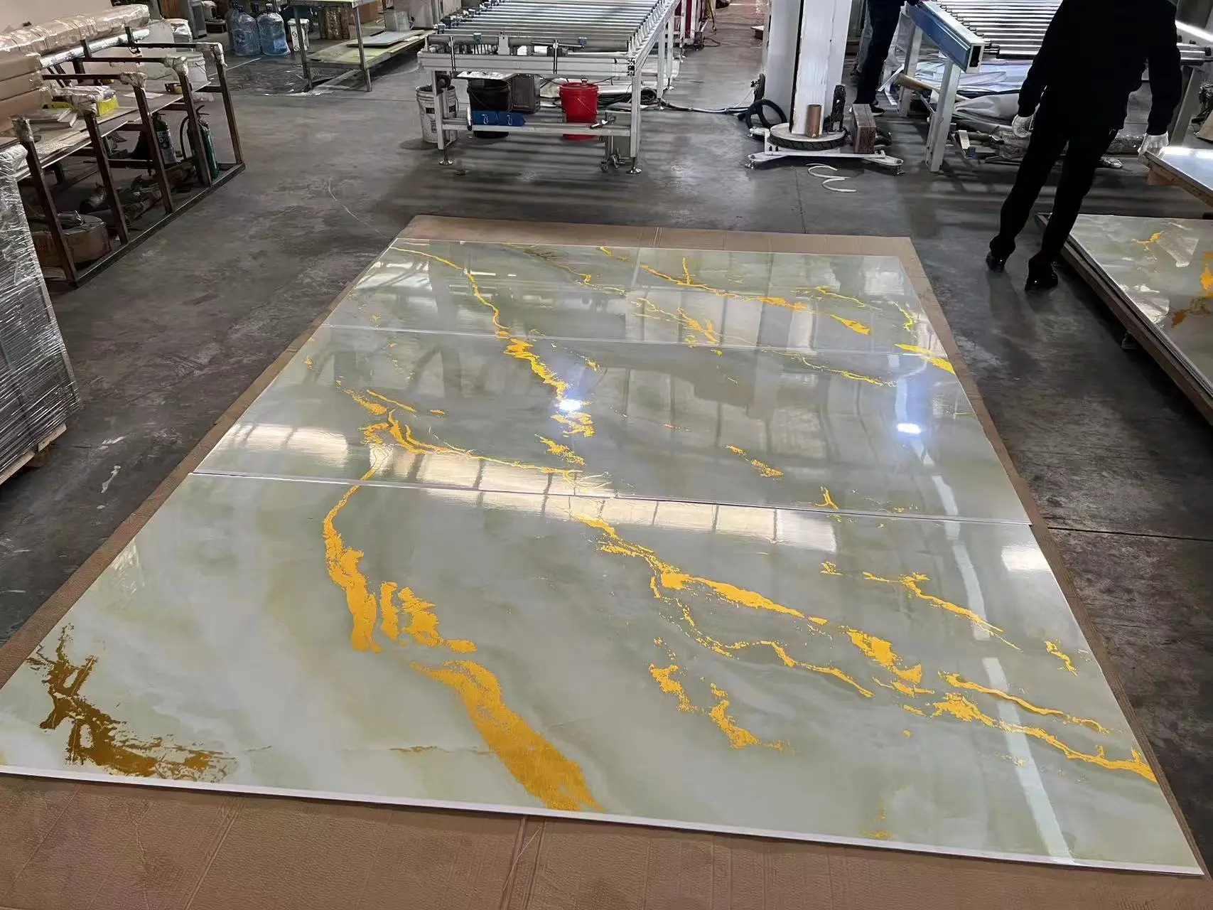 bamboo charcoal wood veneer with gold imprint wood veneer bamboo charcoal fiber board wall panel carbon slate sheet