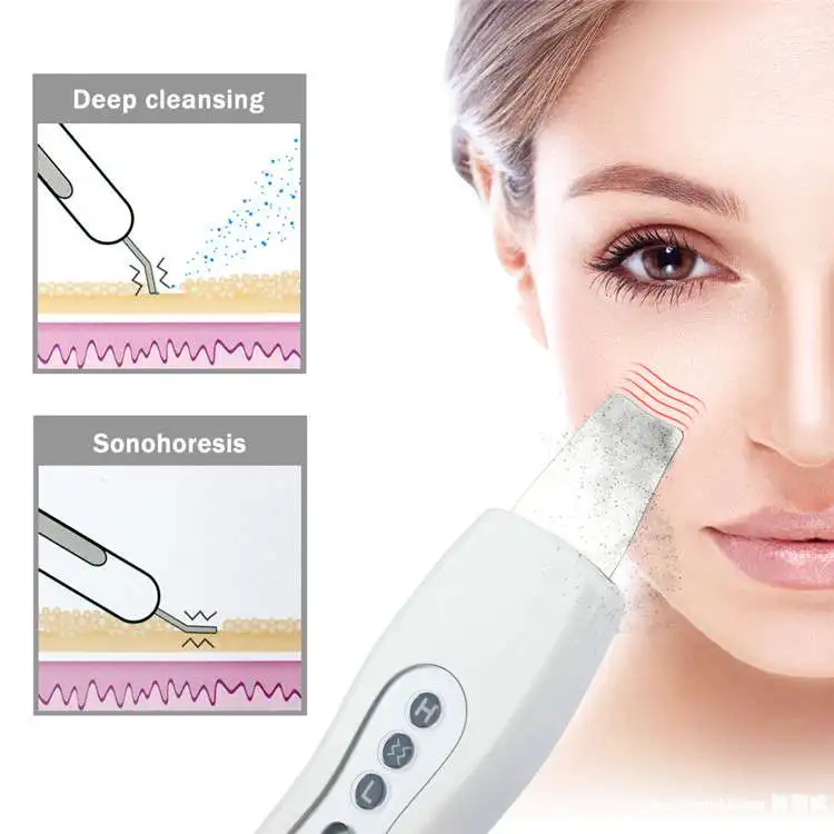Portable Beauty Device Ultrasonic Skin Scrubber Facial Cleansing