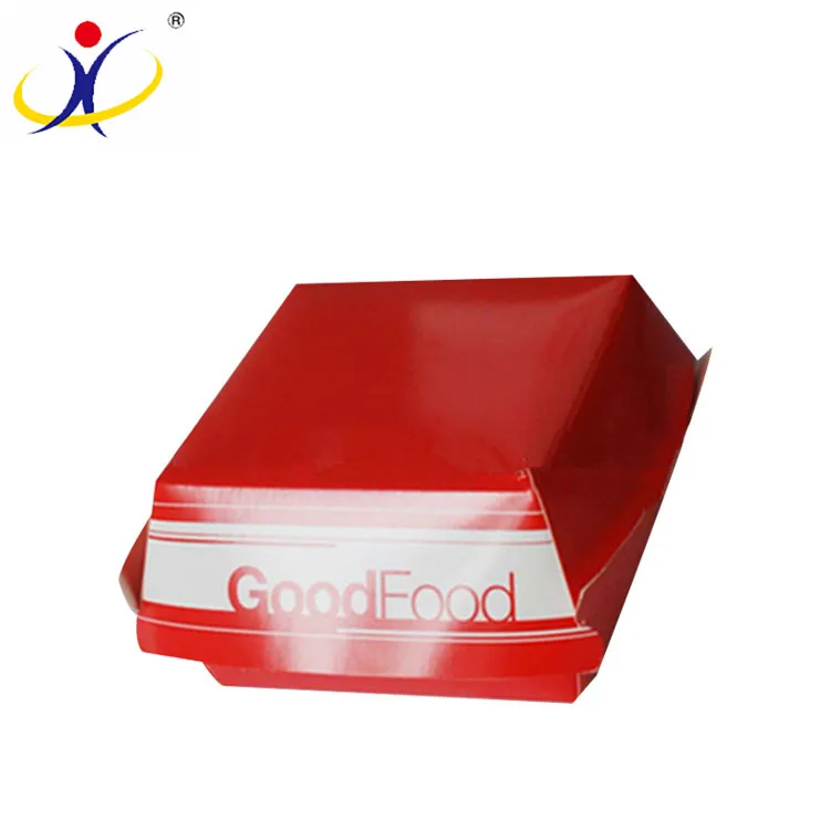 Disposable Foldable Custom Printed Cardboard Paper Burger Box For Fast Food,Disinfected Sanitary Hamburger Box