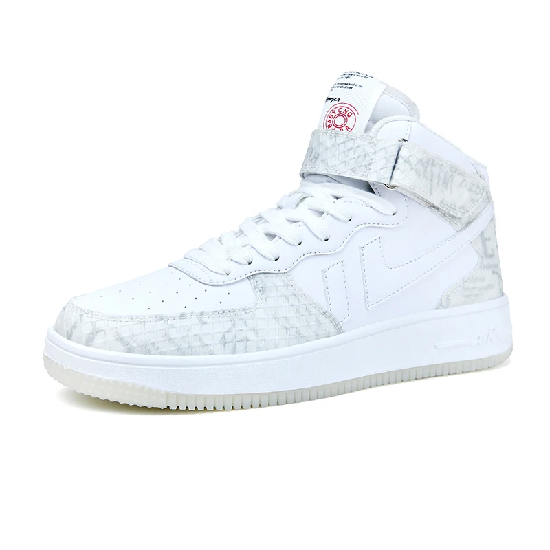 
Glow in the dark Leather high top non slip skateboarding shoes fashionable sneakers light up shoe 