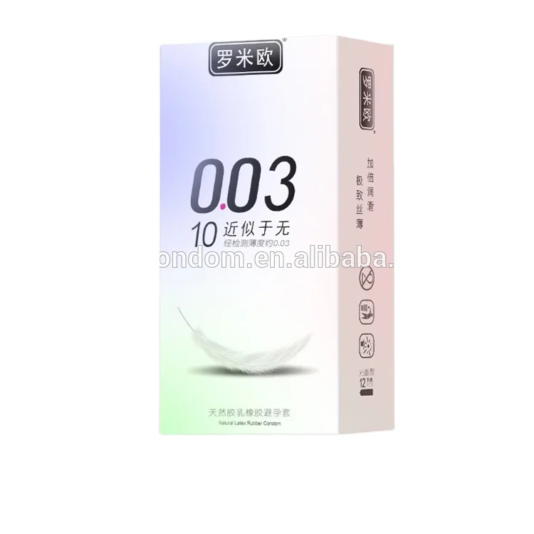 Buy 10pcs pack  003 Romeo ultra thin sensitive invisible male condom
