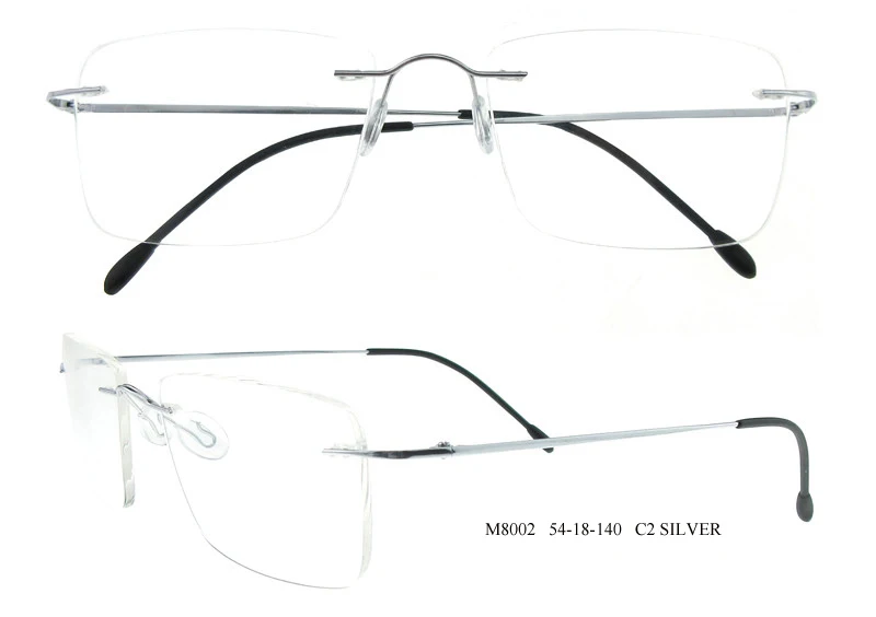 new style new model eyewear frame titanium rimless glasses frame titan optical
