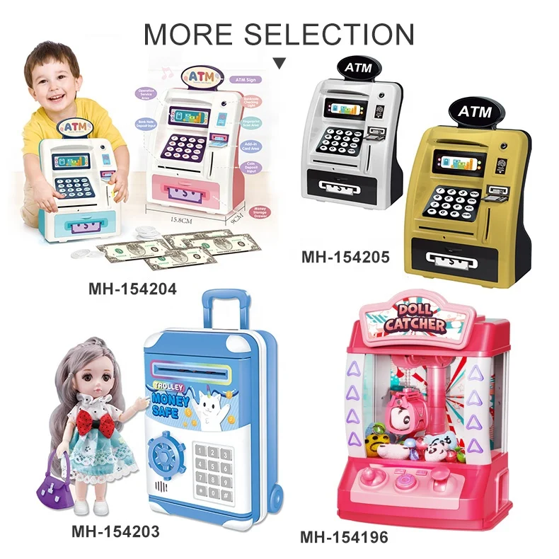 Mini ATM bank toy electric money saving bank kids toy piggy bank