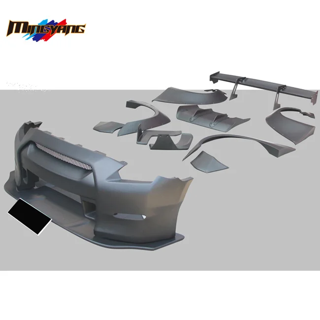 High quality fiber glass LB design car bumpers body kit for Nissan 2008-2017 GT-R R35