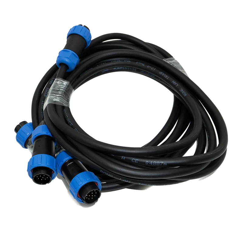 Прочный пользовательский WEIPU 3P/ 12P черный круглый прямой разъем/водонепроницаемый кабель с зажимом типа