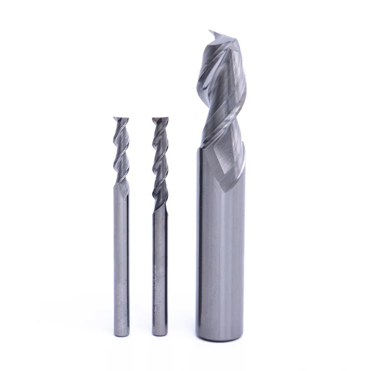 Hrc45 2 Flute Ti AIN Coating Cnc Lathe Cutting Tools Carbide Square End Mills Drill Bits Carbide Roughing Mill Cutter Endmill