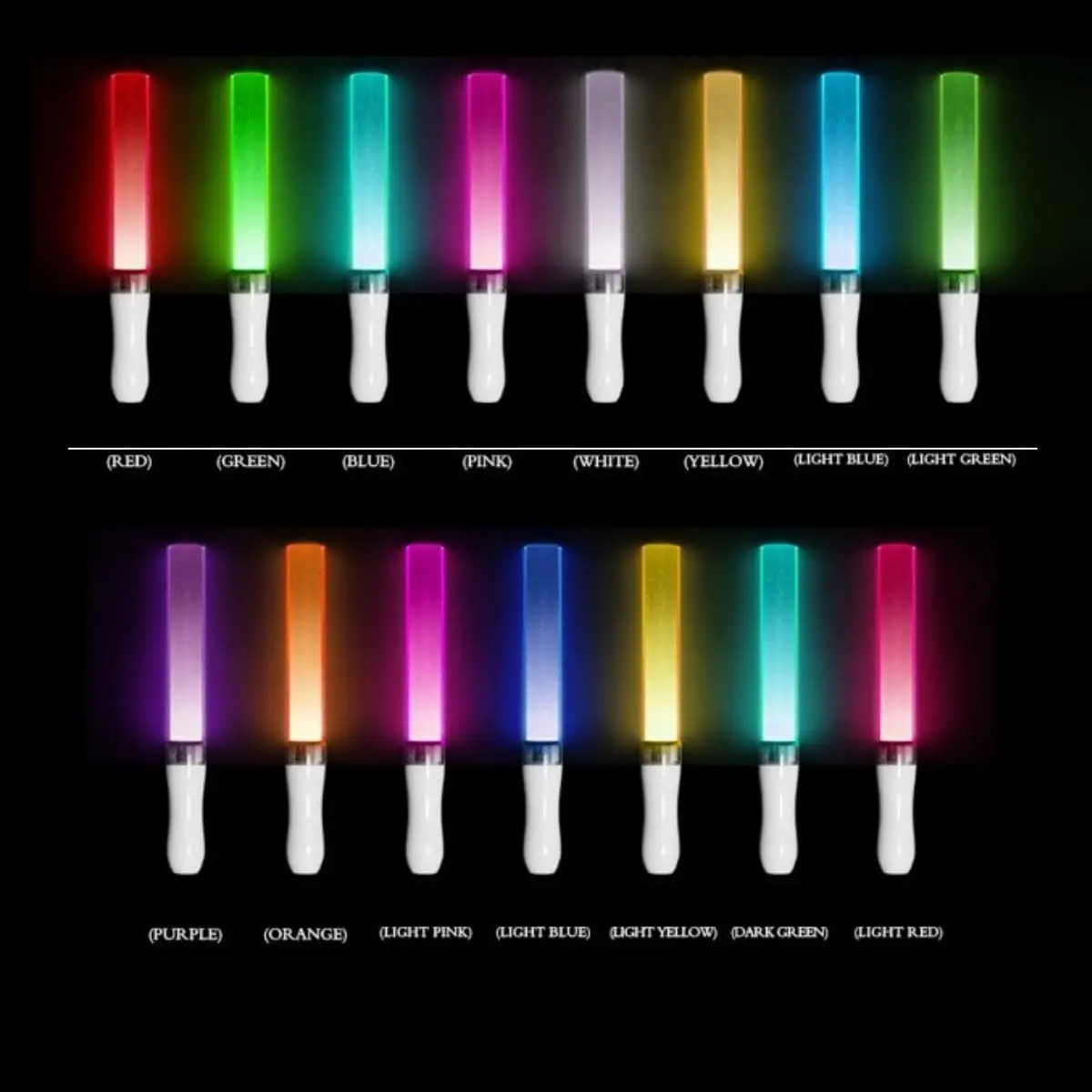 LED Glow Stick 15 colour manual automatic mode equipped with AAA battery powered LED Stick Concert Glow Stick Carnival Emergency
