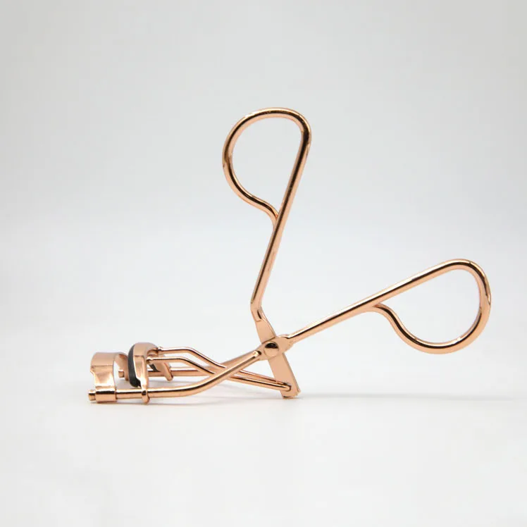 China supplier rose gold stainless steel private label eye curler eyelash curler with silicone pad