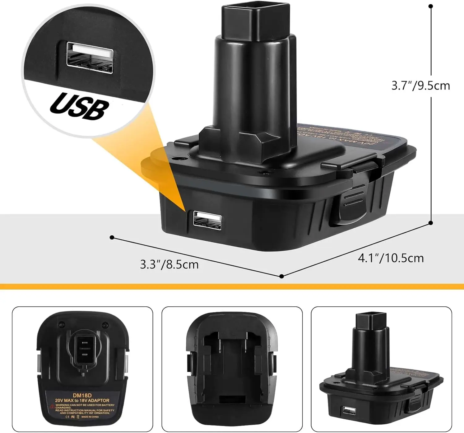URUN DCA1820 Battery Adapter DM18D Converter for Dewalt 20V &for 18V Li-ion Battery to for Dewalt 18V Nicad & NiMh Battery