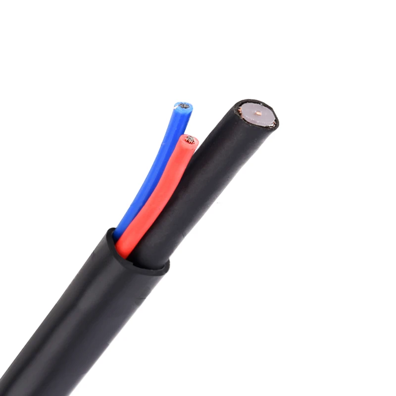 RG6 Coaxial Cable with Power Cable 2 cores 0.75mm2 75ohm for HD TV CCTV