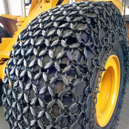 Construction Equipment Vehicles Thicker Ring Iron Snow Antiskid Chains  Protection Chain