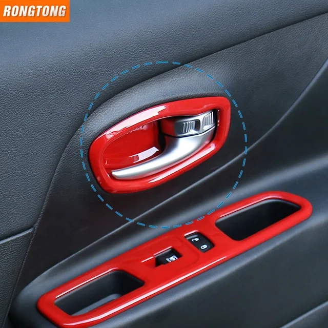 Hot Interior Accessories Door Inner Handle Bowl Frame Trim Cover for Jeep Renegade 2016+