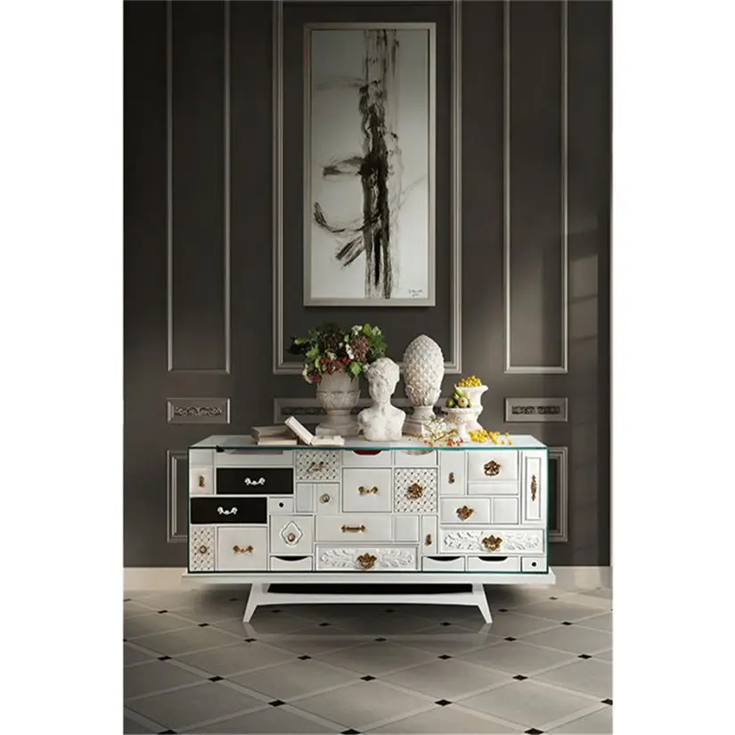 
Luxury Hand-Drawn Household Furniture Sideboard Bar Cabinet 