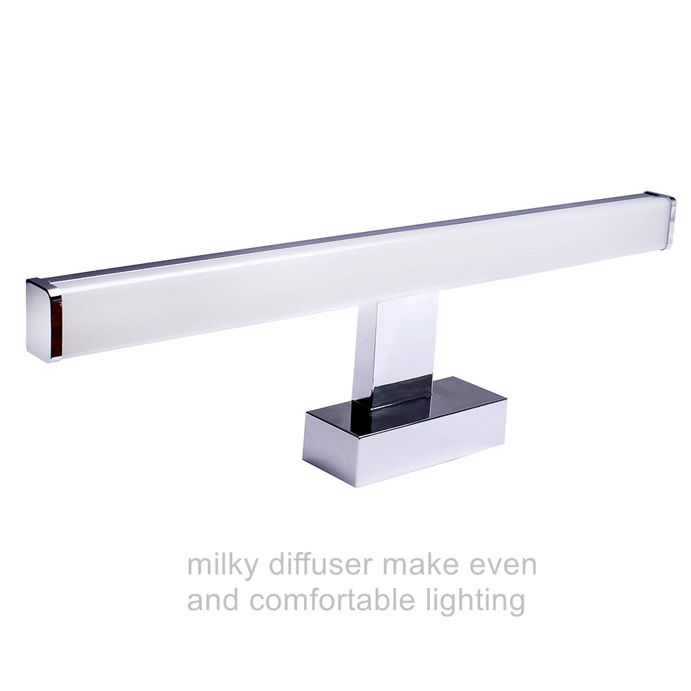 Встраиваемая в верхнюю часть шкафа светодиодная зеркальная лампа для ванной комнаты IP44 600 мм 12 Вт