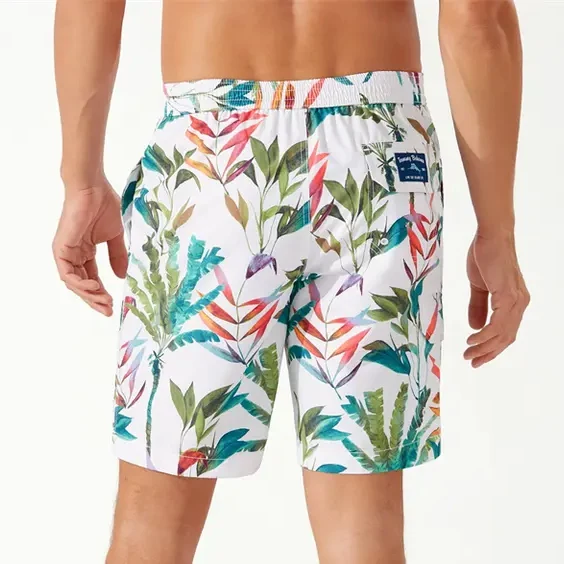 Summer Elastic Waist Customize Plus Size Board Shorts Print Color Swim Trunks Sublimation Printed Men Swim Trunks