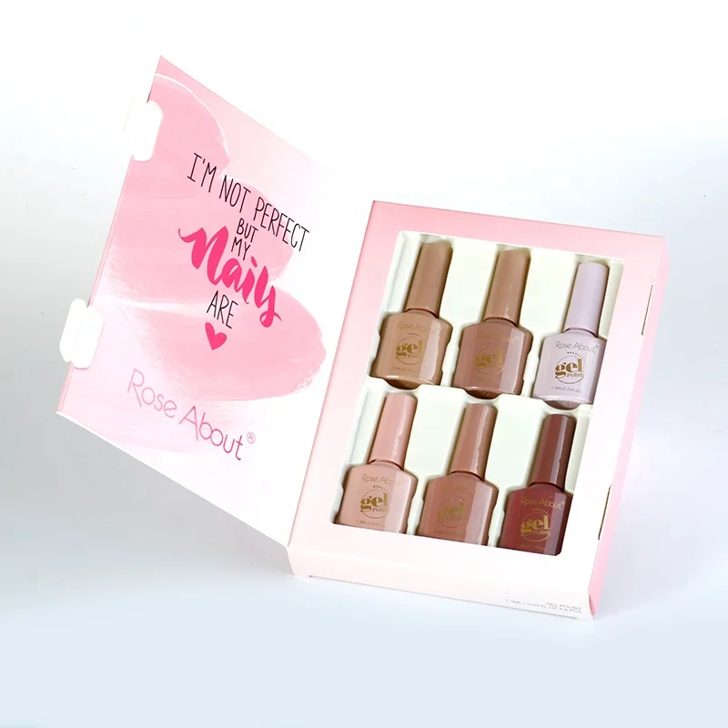 Rose About 7.3ml UV Nail Gel Polish Set Easy Soak Off UV/LED Long Lasting Gel Polish Kit