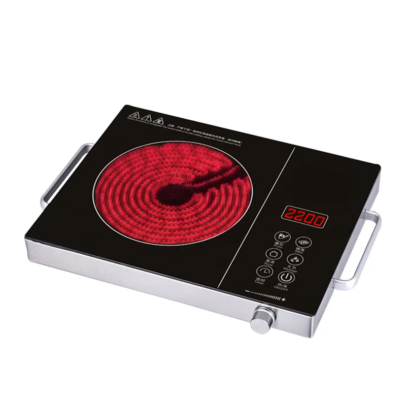 2200W Electric Ceramic Heater High Power Induction Cooktop Intelligent Hot Pot Stove With Timer Infrared Heating Furnace 110V