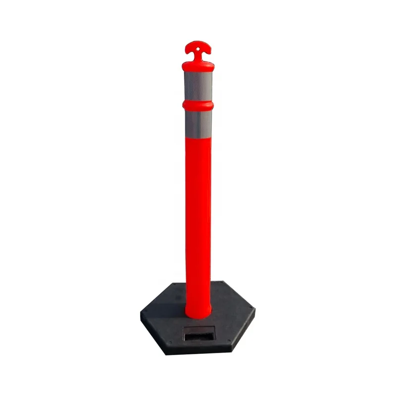 115cm Traffic Bollard Reflective Traffic Delineator PE Warning Post