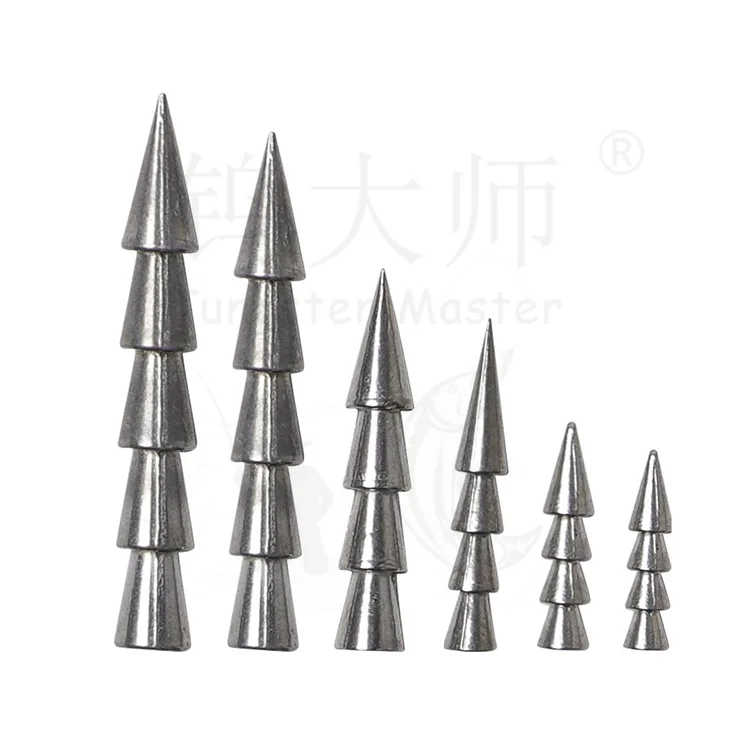 Hot selling professional manufacturer tungsten fishing weight, tungsten pagoda nail shape weight sinkers