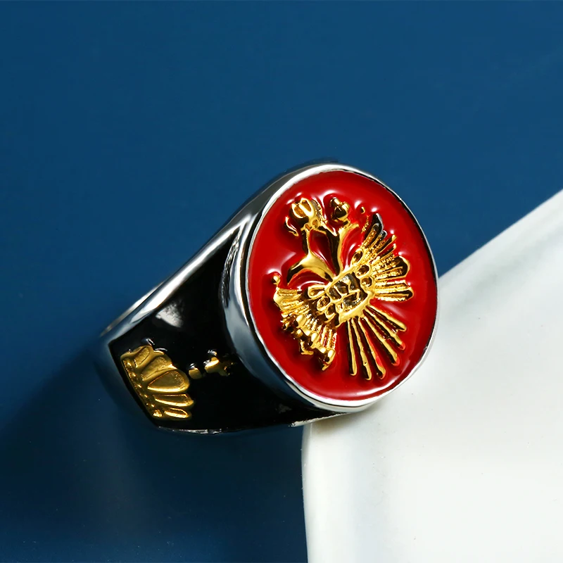 Low price high quality stainless steel ring Gold plated Signet Rings wholesale men rings from China