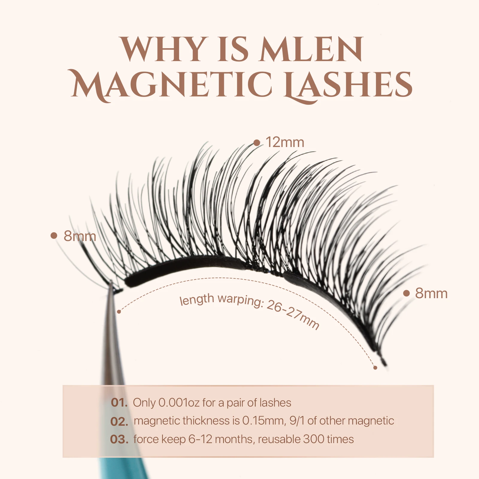 Customized Soft Transparent Quality  Mink Magnetic Lashes OEM Soft Magnetic Eyelashes Factory False Magnetic Eye Liners for Lady