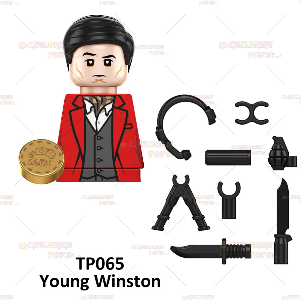 TP1008 Famous Movie John Wick Mini Action Figure Charon Winston Building Block Bricks Kids Educational Plastic Toy Juguete