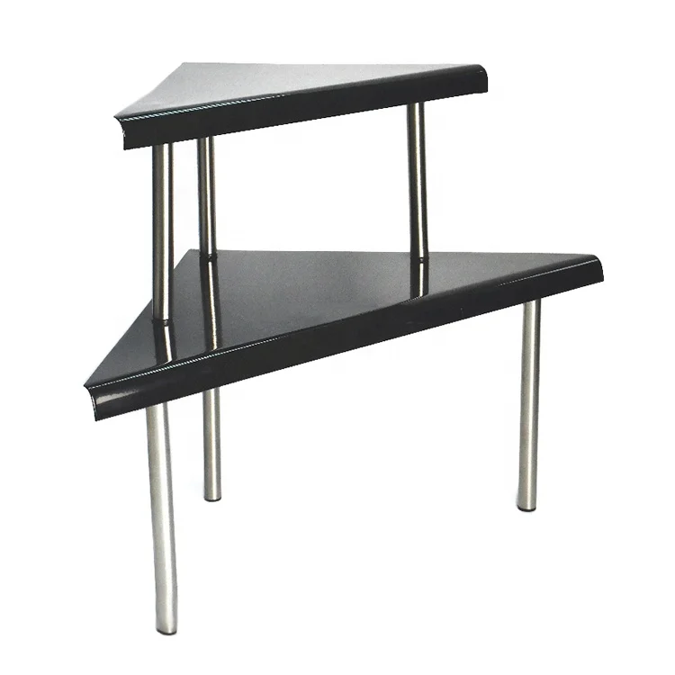 Kitchen Countertop Storage Organizer Creative Adjustable Rack Stainless steel Corner Shelf Standing Shelving Unit Spice Rack