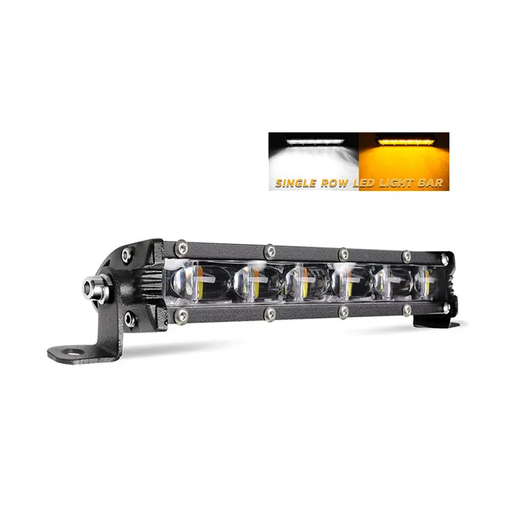 Single Row Dual Color 6D Flood Spot 360w led bar light 4x4 light bars off road light bar for Trucks Off-Road Pickup ATV UTV