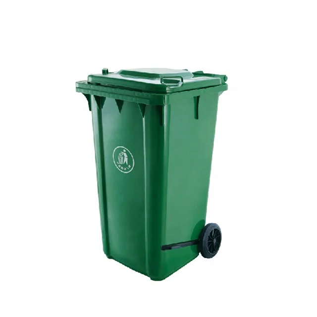 Outdoor plastic recycling sanitary garbage bin movable waste bin