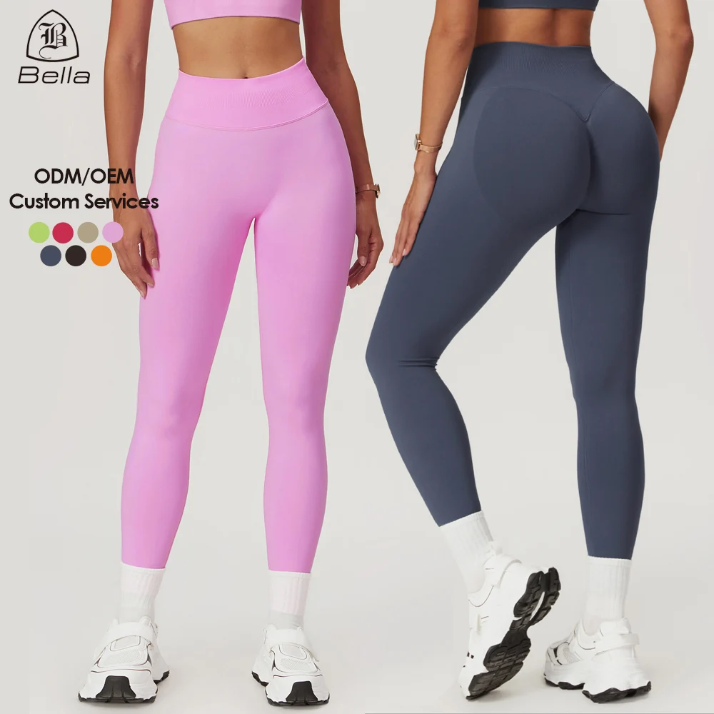 OEM бесшовные Йога брюки пуш-ап Леггинсы для женщин Спорт Фитнес Йога Леггинсы с высокой талией дышащие спортивные обтягивающие тренировки