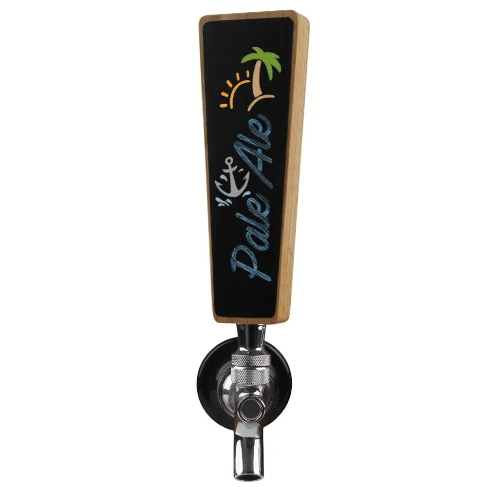 Customized Natural Wooden Chalkboard Beer Tap Handle for Home Brew Kegerators